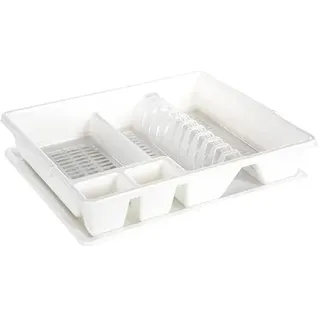 rg-vertrieb Abtropfgestell Abtropfständer Geschirrablage Abtropfschale Abtropfgitter Abtropfkorb Classic Geschirr Korb 44 x 35cm (Weiß)
