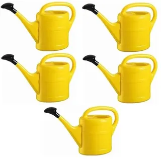 5X Gießkanne 5L GELB + 1x KÜHLSCHRANKMAGNET! Gießkannen Kunststoff für groß & klein, Garten & Zimmerpflanzen Gieskanne Gieskannen Giesskanne 5 Liter Watering Can Kinder Zimmergießkanne