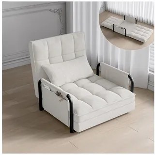 Furnishings Home Schlafsofa Loungesessel Schlafsessel 2 in 1, inkl. Kissen, Sehr gut geeignet für Schlafzimmer und Wohnzimmer 1 Teile, mit Bettfunktion, Sofabett, 82x180 cm, Samt beige