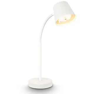 Briloner Leuchten Tischleuchte LED Tischlampe Akku Homeoffice, LED fest integriert, 2700K - Extra - Warmweiß, LED Tischlampe kabellos 38,5 x 13 x2 3 cm Schwarz 4W Leselampe Büro weiß