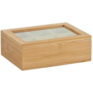 Zeller Teebeutelbox, Bamboo, ca. 21 x 16 x 7,5 cm