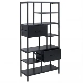 Mendler HWC-P11 Regalschrank 150 x 81 x 33 cm Schwarz