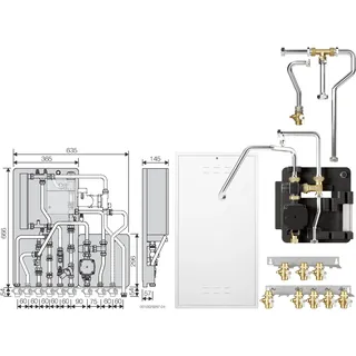Buderus Logamax kompakt WS160.3-45 E mit Zubehör MAPL,Modul gem.Heizkr,HT,UP-lan...