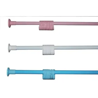 Duschvorhang Stange Teleskopstange Duschstange 120-210 cm Rosa inkl. Ringe für Badewannen und Duschen