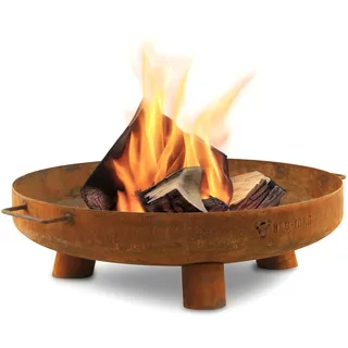 Feuerschale Ø 60 Cm, Rostoptik, Outdoor Dreibein Feuerstelle Für Garten Und Terrasse - Bbq-toro