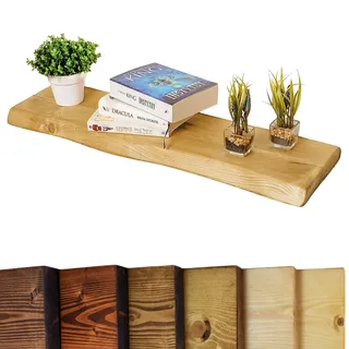 Chill House Waney/Live Edge Rustikal Wandregal 22x4.4cm, Antike Kiefer, 90cm