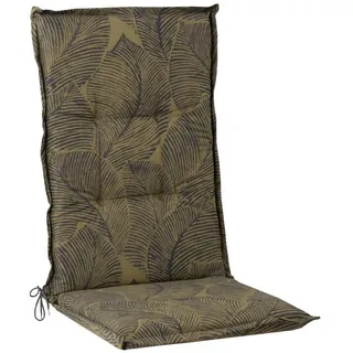 GO-DE Polsterauflage FARANI, 50 x 120 cm, Grün, für Hochlehnstühle, (1 St), Gartenstuhlauflage für Hochlehner grün|schwarz