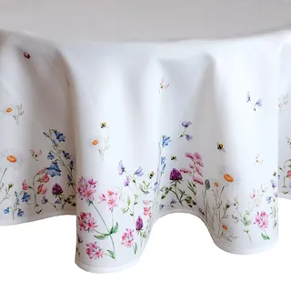 texpot Tischdecke 170 cm rund mit Druck Osterhasen Ostern Frühling