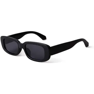 MG.Haus Sonnenbrille Damen Vintage Rechteckige Sonnenbrille 90s Retro Schmale Brille UV400-Schutz Sunglasses Kleine rechteckige Sonnenbrille für Damen Herren Unisex - 14*4cm