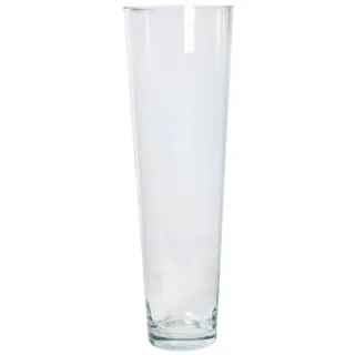 INNA-Glas Bodenvase ERIC, Trichter - rund, klar, 70cm, Ø 22,5cm - Konische Vase - Glasvase