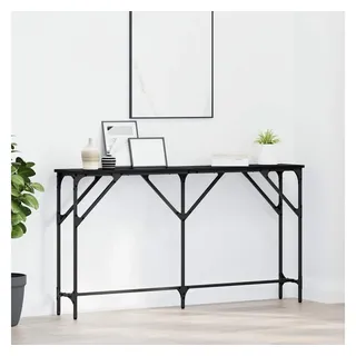vidaXL Konsolentisch 140x23x75 cm schwarz