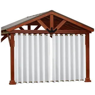 Rosnek Schiebegardine Outdoor Thermisch isoliert Vorhang, für Garten Pergola,Rasen Terrasse, (1 St), abdunkelnd, (Breite x Höhe): 254 cm x 213 cm weiß