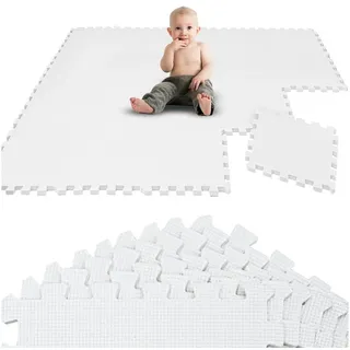 LittleTom 18 Teile Spielmatte Baby Puzzlematte - 30x30 Krabbelmatte Bodenmatte Kinderzimmer
