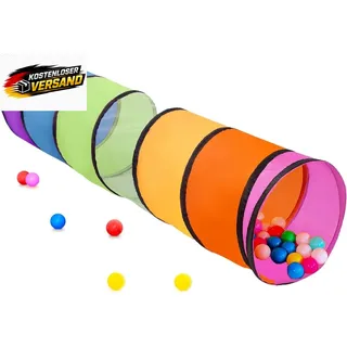 Spielzelt für Kinder 180cm Pop-Up Tunnel mit Rundöffnung für drinnen und draußen