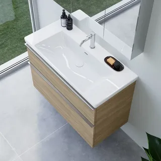 Villeroy & Boch Subway 3.0 Waschtisch, evineo ineo4 Unterschrank B: 100 cm, 2 Auszüge, mit Griff,, 4A70A501+BE0810OA,