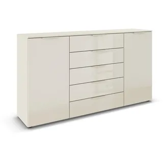 Rauch Kombikommode 180 x 100 x 42 cm Beige / Glas Beige (Champagner)