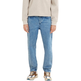 Loose-fit-Jeans TOM TAILOR DENIM Gr. 36, Länge 32, blau (used light) Herren Jeans Loose Fit aus reiner Baumwolle