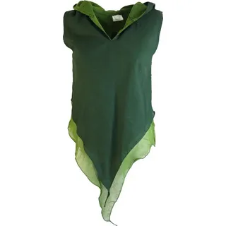 Guru-Shop T-Shirt Feen Elfen Zipfel Top MA 14 - dunkelgrün Festival, Ethno Style, alternative Bekleidung grün M