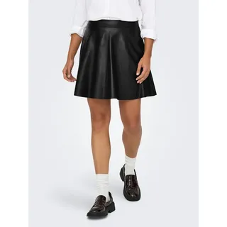ONLY Lederimitatrock ONLUNA FAUX LEATHER FLARED SKIRT OTW schwarz S (36)