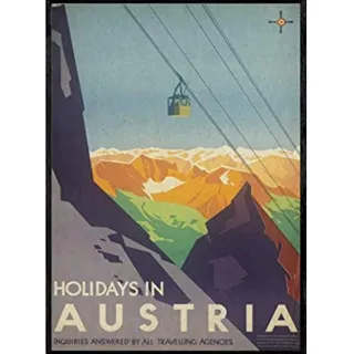 POSTER Europäische Berge Weihnachten Österreich A3 Rahmenlos