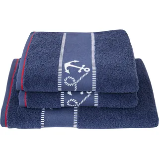 Dyckhoff Maritim, Voyage Handtuchset 3-tlg. blau