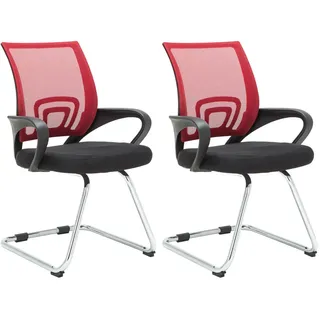 CLP Freischwinger Eureka Polyester rot 2er Set