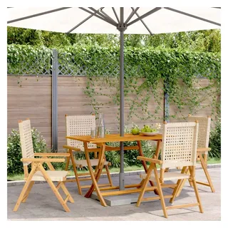 vidaXL Gartenstuhl Verstellbar 4 St. 4 x 4 x 4 cm beige