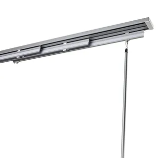 LIEDECO Set: Flächenvorhangschiene Aluminium, 3-läufig, inkl. Paneelwagen (Länge: 260 cm)