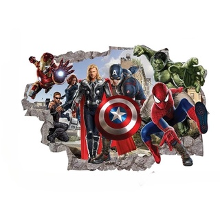 Ironman Avengers Wandaufkleber Superhelden-Wandaufkleber 3D-Wandsticker für Kinderzimmer Wandüber Wall Art Wandtattoo Ironman Wandaufkleber lronman Wandsticker