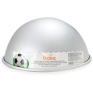 DECORA 0062957 BACKFORM HALBKUGEL AUS ELOXIERTEM ALUMINIUM Ø 22 X H 11 CM, Silber/Schwarz