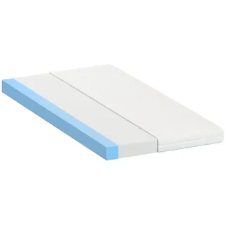 AM Qualitätsmatratzen Babymatratze Weiß, Textil, Uni, Füllung: Polyetherschaumkern, Rechteckig, 70x140 cm Sicherheits-Trittkanten, Babymöbel, Babymatratzen