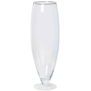 INNA-Glas Bodenvase Tina, Kegel - Rund, klar, 67cm, Ø 17cm - Ø 22cm - XXL Vase - Glasvase