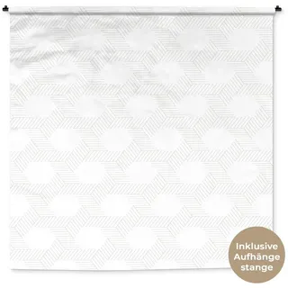MuchoWow Wandteppich Grafik - Muster - Modern, Quadratisch, Höhe: 3 mm, Wandteppich xxl, Kleid Wanddeko, 180x180 cm Quadratisch | 180 cm x 180 cm x 3 mm