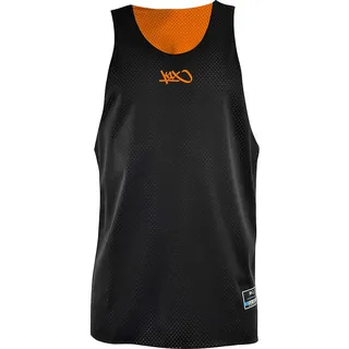 K1X Reversible Practice Basketball Jersey, US-Größe: S, Farbe: Schwarz / Orange