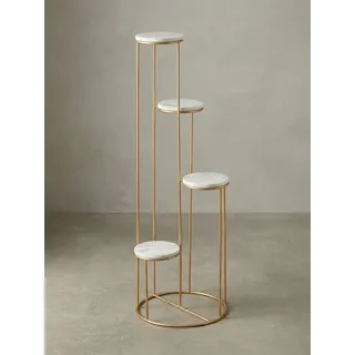 KADIMA DESIGN Blumenständer Pflanzenhalter | Marmor, 36,5x107,5cm, 4 Ablagen | Gr.: onesize