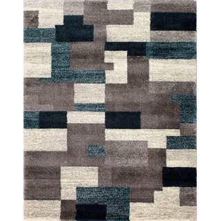 OCI DIE TEPPICHMARKE STEADY ALLOVER Kurzflorteppich 80 x 150 cm Blau/Grau/Petrol