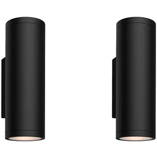 Philips Hue LED Außen-Wandleuchte Appear, Smart Home, LED fest integriert, RGB, best. aus 2 x Philips Hue White & Colour Ambiente Appear Wandleuchte schwarz