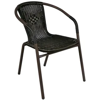 VCM Bistrostuhl Stapelsessel 53 x 60 x 73 cm dunkelbraun 2 St.