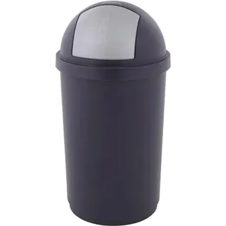 Curver - vuilbak met push-deksel 50 l, blauw en grijs - Blau/Grau