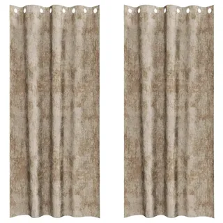 vidaXL Mathys Ösen 140 x 245 cm Beige 2 St.
