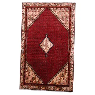 Borento Orientteppich Perserteppich Sarough 220 x 130 cm, rechteckig, Handgeknüpft rot