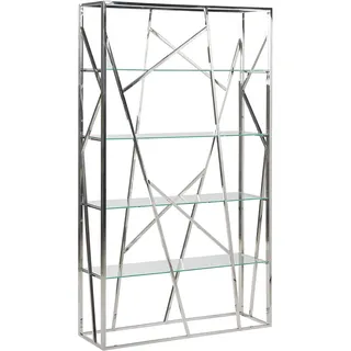 Beliani Hoxie Regal 100 x 30 x 175 cm Silber