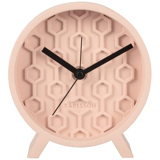 Karlsson Wecker "Honeycomb" in Rosa - Ø 14 cm