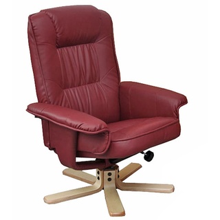 Relaxsessel Fernsehsessel Sessel ohne Hocker H56 Kunstleder ~ bordeaux