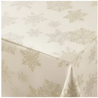 Beautex Tischdecke Lurex Tischdecke Weihnachten, Silber Gold glänzend, Weihnachtstisch (1-tlg) goldfarben 130 cm x 160 cm