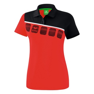 Erima Poloshirt Damen 5-C Poloshirt rot|schwarz
