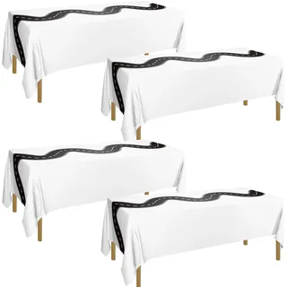 Renn-Tischdecken, Rennwagen-Party-Dekoration, 220 x 130 cm, Rennstrecken-Tischläufer, Kunststoff, Einweg-Tischdecke für Kinder, Jungen, Zwei schnelle Geburtstage, Auto-Themenparty, 4 Stück