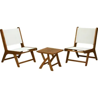 Gartenmöbelset, Weiß, Holz, Gartenmöbel, Gartenmöbel-Sets