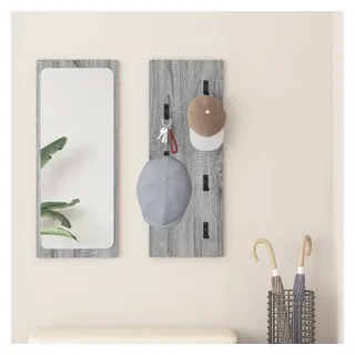 vidaXL Garderobenständer Wandmontiert Grau Sonoma 30 x 1,5 x 80 cm
