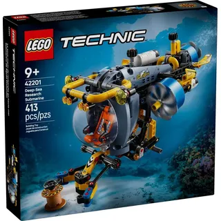 LEGO® Technic – Tiefseeforscher U-Boot | Realistisches Unterwasserfahrzeug mit Greifarmen & Antrieb - 42201 413 Teile - Bunt